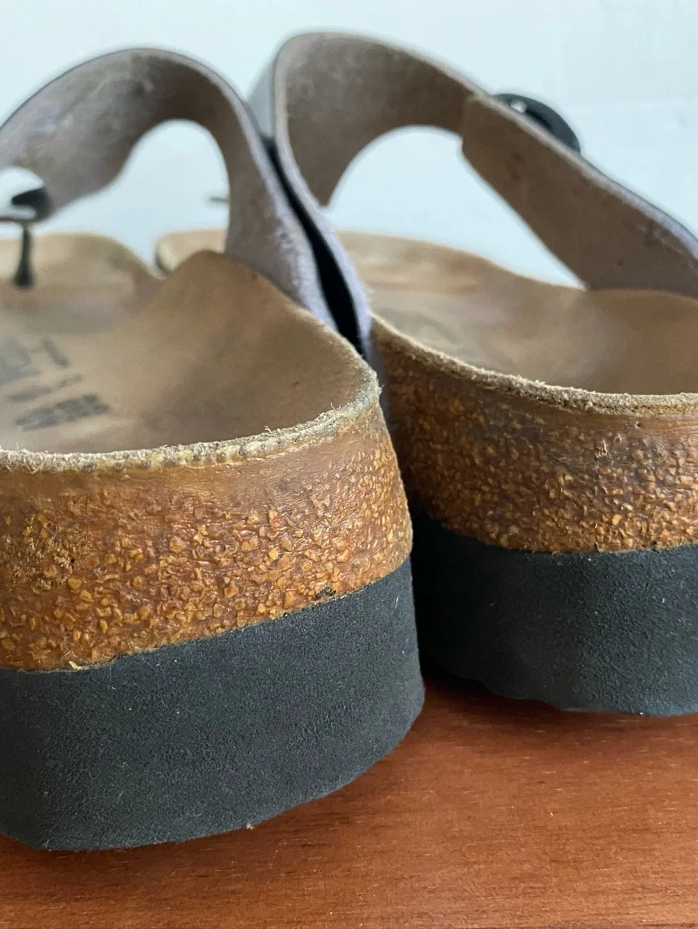 Pre-owned Papillio Gizeh Platform Women's Sandals with Black Strap Sz 40/9